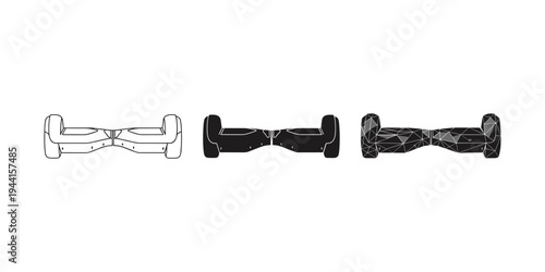 Hoverboard Icons Set