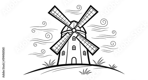 Windmill Illustration