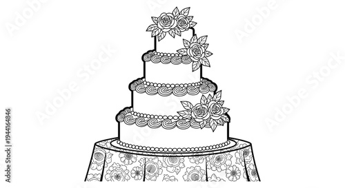 Elegant Tiered Wedding Cake