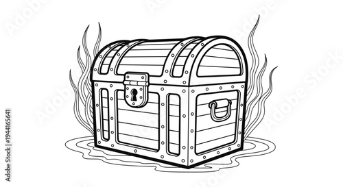 Treasure Chest Outline