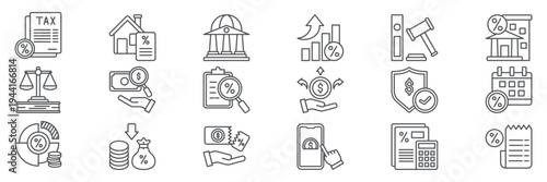 taxes icon set vector illustration concept