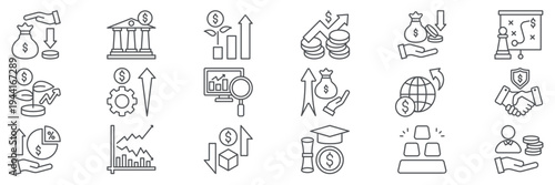 Deposite investment icon set vector illustration concept
