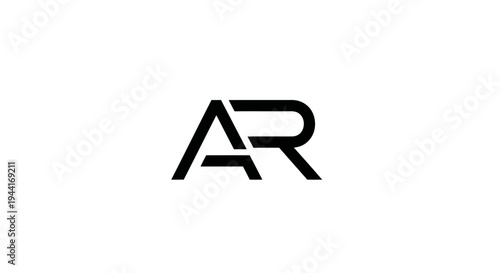 Minimalist AR Monogram Logo Design on White Background.