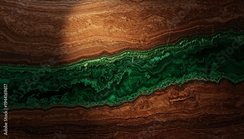 Stunning Natural Stone Surface with Green and Brown Patterns