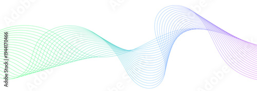 Colorful Rainbow Wave Lines with Floating Particles – Futuristic Digital Energy Technology Background.