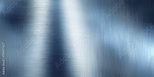 Brushed metal texture with a cool blue hue, reflecting light in a dynamic, abstract pattern.