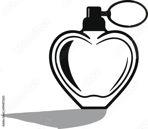 Heart shaped perfume bottle with sprayer