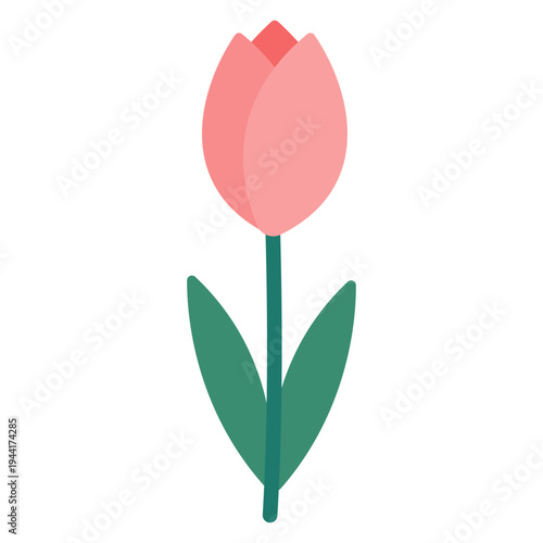 심플 튤립 꽃 아이콘