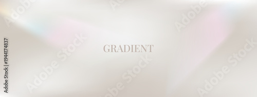 Nacre grey gradient with iridescent pearl light and tan tones for luxury cosmetic packaging. Dreamy soft glow in a calm grey backdrop. Smooth neutral tones as a vector surface for beauty design.