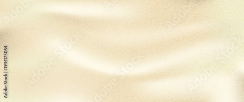 Grain beige wave gradient background with calm folded fabric and creamy texture. Grainy ivory nacre or pearl for luxury elegant banner. Vector blank illustration.