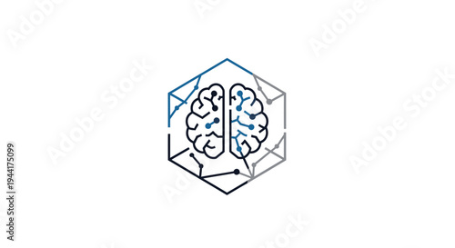 Artificial Intelligence Brain Network Concept