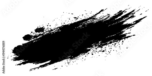 A bold black brushstroke adds dynamic movement and artistic flair to any project, adding texture and visual impact.