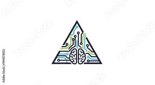 Artificial Intelligence Network Concept with Brain Illustration