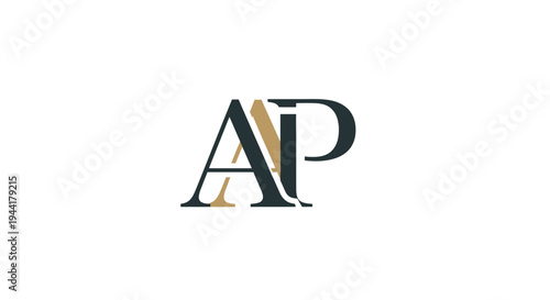 Elegant AP Monogram Logo Design with Modern Typography and Sophisticated Color Palette.