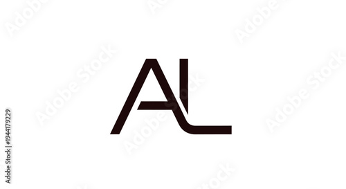 Modern AL Monogram Logo Design.