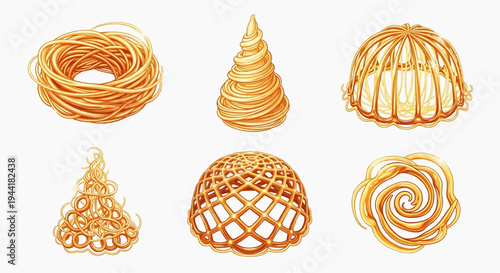 Creative Food Designs A Collection of Artistic Pasta and Dough Shapes