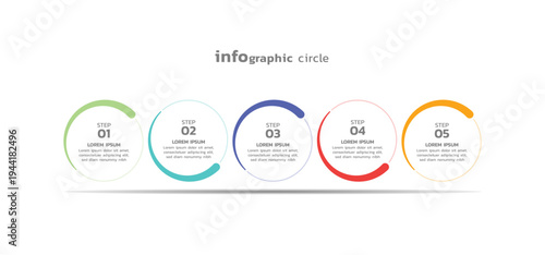 Presentation business abstract background infographic template colorful