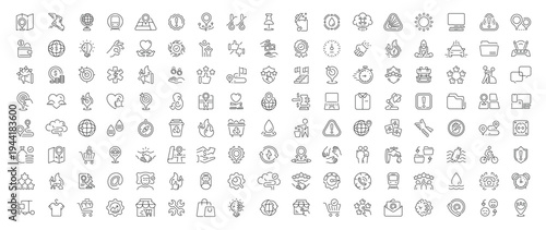 Web development icons set. editable line icons, linear, design and programming symbols