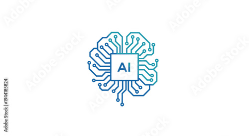 Artificial Intelligence Network Concept - Digital Brain Technology