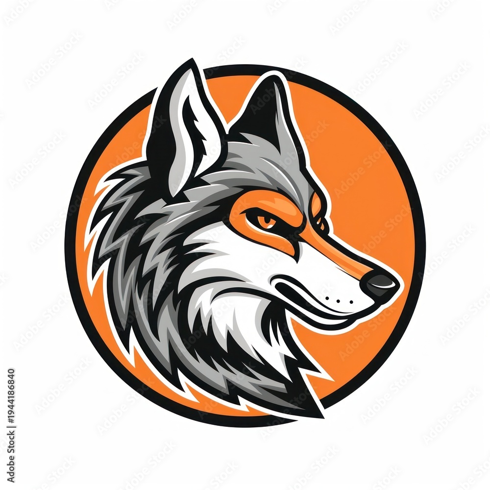 Obraz premium Fox Gaming Mascot logo mammal animal coyote.
