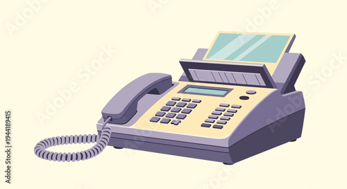 Vintage Office Telephone with Paper Tray.