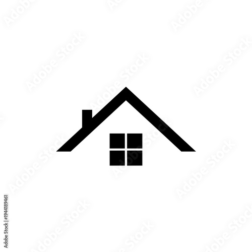 Simple House Icon Black Design.