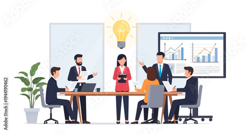 Business people in a meeting room.