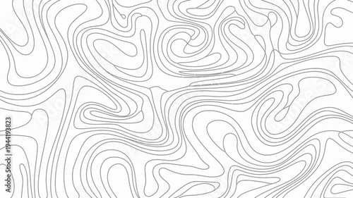 An abstract black and white image features swirling interconnected lines resembling topographic maps or fluid dynamics patterns high quality professional detailed modern elegant stylish clean crisp