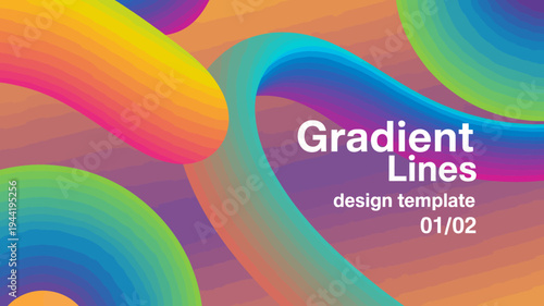 A vibrant abstract background features flowing colorful shapes and gradients with the word gradient prominently displayed high quality professional detailed modern elegant stylish clean crisp digital