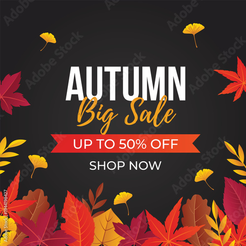 Autumn sale event with big discounts on seasonal items now