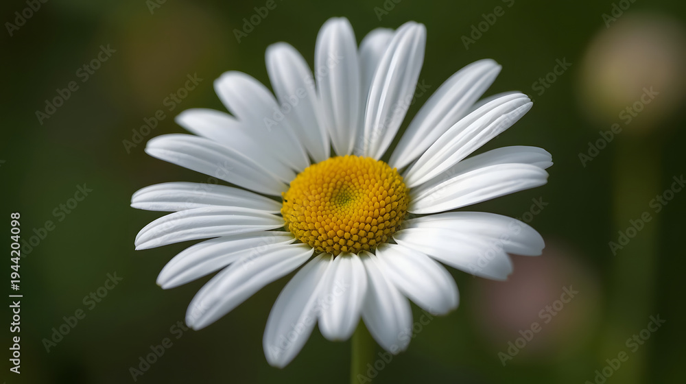 Fototapeta premium Beautiful White Daisy Flower in Full Bloom