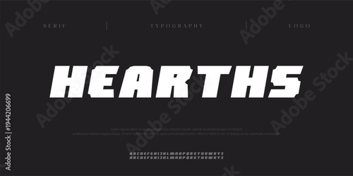 Hearths, Creative digital abstract sport modern alphabet fonts. Typography bold typeface design for sport, technology, fashion, digital, future creative logo font. vector illustration
