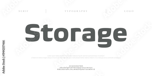 Storage, Creative digital sport modern minimal logo alphabet fonts. Typography minimalist urban sans serif fashion creative sport logos fonts. vector illustration
