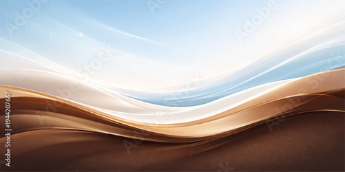 Golden sunset reflects on the horizon as orange light touches the blue ocean waves washing over the soft sand beach under a textured sky