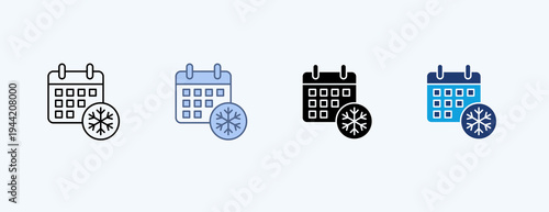 Holiday Season Multiple Icon Illustration Vector
