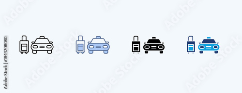 City Break Multiple Icon Illustration Vector