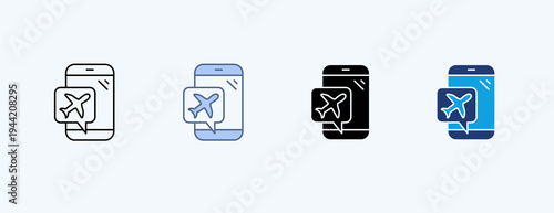 Vacation Mode Multiple Icon Illustration Vector