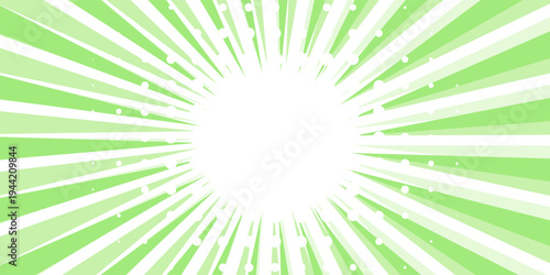 Sunburst starlight white soft green and white background. Modern wallpaper. Vector illustration