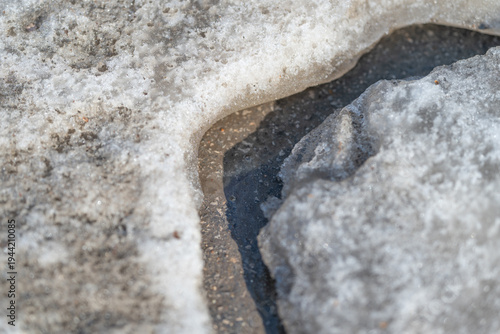 Konstfotografi Flowing water shapes glacier
