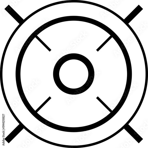 Target sight for sniper, aiming scope design, game UI vector