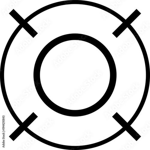 Target sight for sniper, aiming scope design, game UI vector