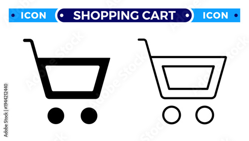 E commerce Shopping Cart and Online Retail Checkout Vector Icon Set