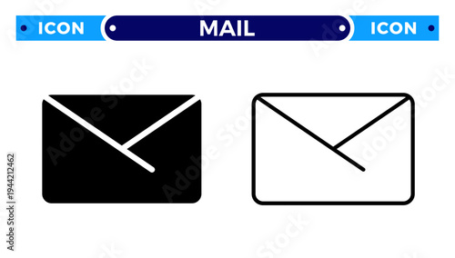 Classic Email Envelope and Digital Message Communication Vector Icon Set