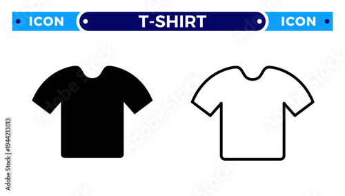 T shirt Apparel Fashion and Clothing Vector Icon Set