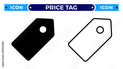 Price Tag Label for Retail Shopping Sale and E-commerce Product Vector Icon Set