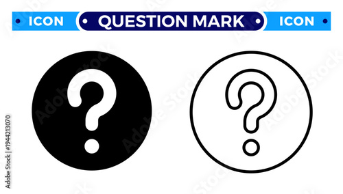 Question Mark Help Support and Frequently Asked Questions Vector Icon Set