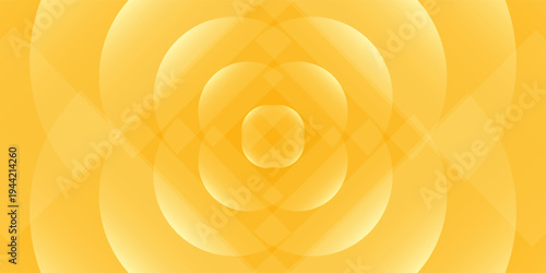 Modern simple shapes on yellow fresh orange background