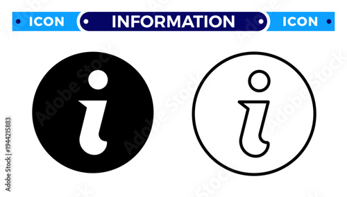 Information Info Sign for Help Support and Frequently Asked Questions Vector Icon Set