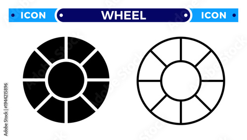 Color Wheel Segment Circle for Graphic Design Palette and Creative Process Vector Icon Set