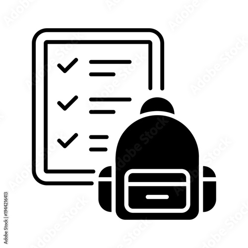 Packing checklist in progress